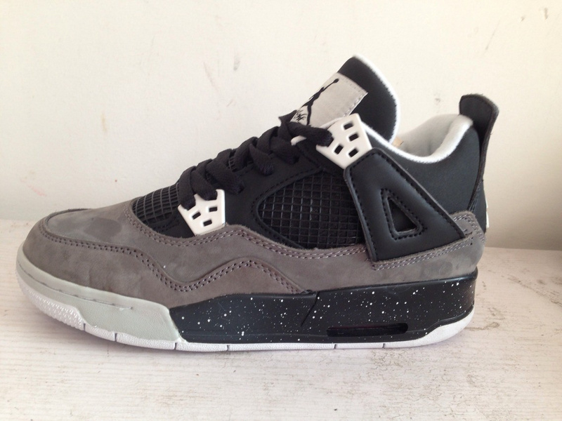 Air Jordan 4 Women Shoes Gray/Black Online